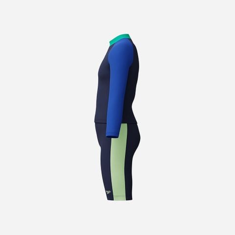 Speedo - Đồ Bơi Hai Mảnh Bé Trai Long Sleeve Colorblock Rash Guard & Jammer Set - 3
