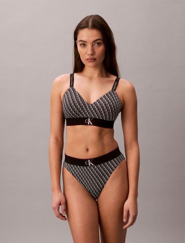Calvin Klein - Áo Ngực Nữ Lightly Lined Bralette Graphic Monogram Microfibre Stretch