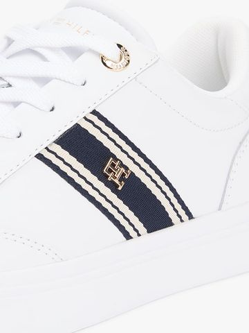 Tommy Hilfiger - Giày Nữ Leather Webbing Strap Cupsole Trainers