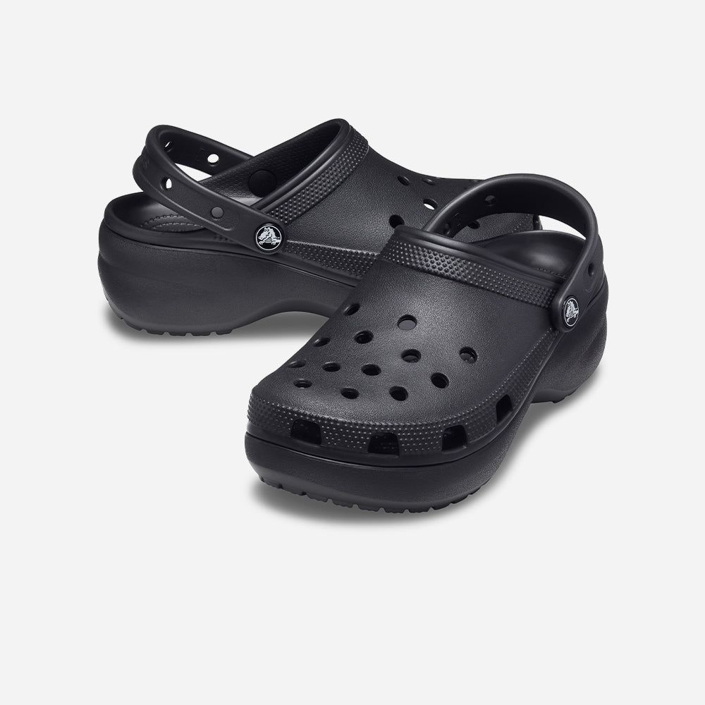 Crocs - Xăng đan nữ Classic Clog Platform Black Lifestyle