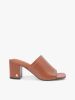 Tommy Hilfiger - Giày Thời Trang Nữ TH Monogram Leather Block Heel Mules