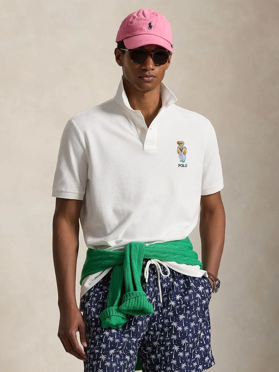 Ralph Lauren - Áo Polo Nam Custom Slim Fit Polo Bear Mesh Polo