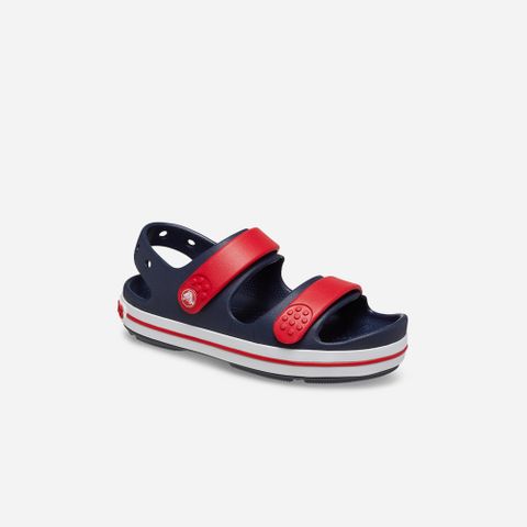 Crocs - Xăng đan trẻ em Crocband Cruiser Sandal Kid Navy/Varsity Red Lifestyle
