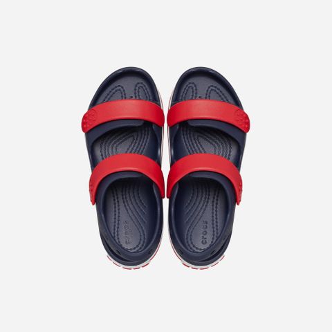 Crocs - Xăng đan trẻ em Crocband Cruiser Sandal Kid Navy/Varsity Red Lifestyle