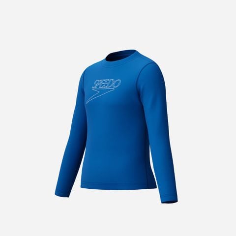 Speedo - Áo Rashguard Unisex Long Sleeve UV Swimming Top Classic Logo
