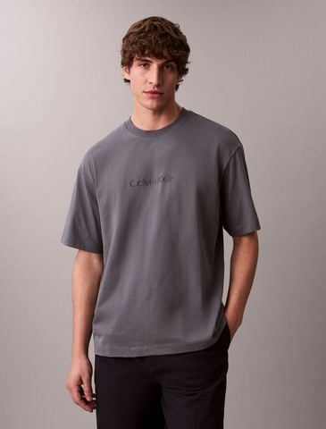 Calvin Klein - Áo thun thời trang nam CK Logo Crew Neck Tee