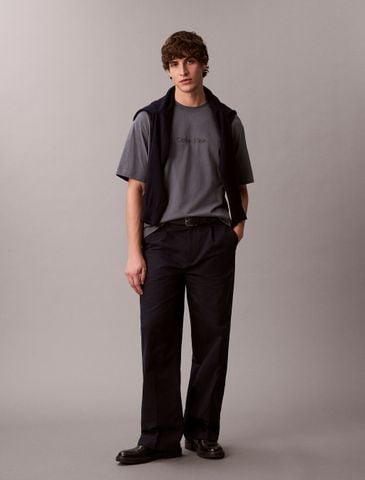 Calvin Klein - Áo thun thời trang nam CK Logo Crew Neck Tee