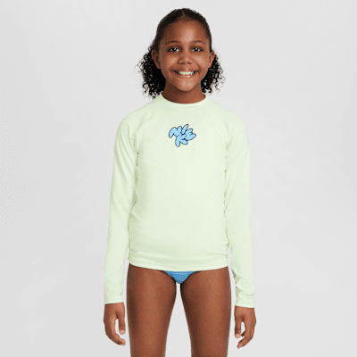 Nike - Áo Bơi Chống Nắng Bé Gái Long Sleeve UV Swimming Top Hydroguard