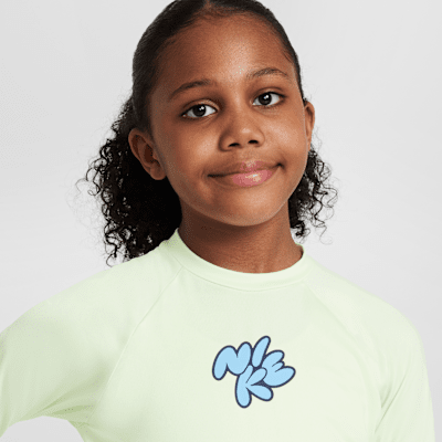 Nike - Áo Bơi Chống Nắng Bé Gái Long Sleeve UV Swimming Top Hydroguard