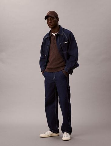 Calvin Klein - Áo Khoác Jean Nam Denim Darted Workwear Jacket