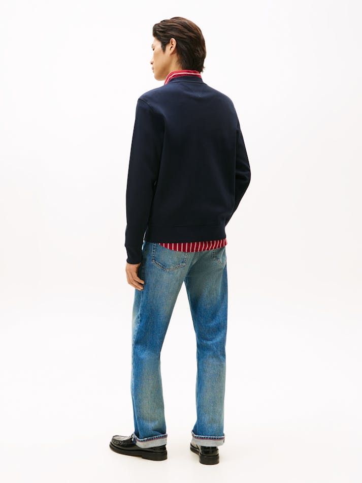 Tommy Hilfiger - Áo nỉ tay dài nam Piqué Embossed Crew Tee