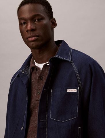 Calvin Klein - Áo Khoác Jean Nam Denim Darted Workwear Jacket