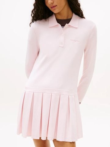 Tommy Hilfiger - Đầm Polo Nữ Script Pleated Sweater Dress