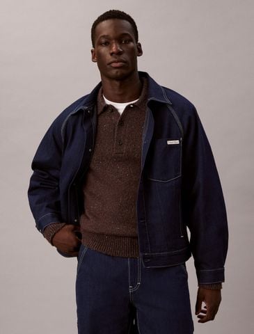 Calvin Klein - Áo Khoác Jean Nam Denim Darted Workwear Jacket