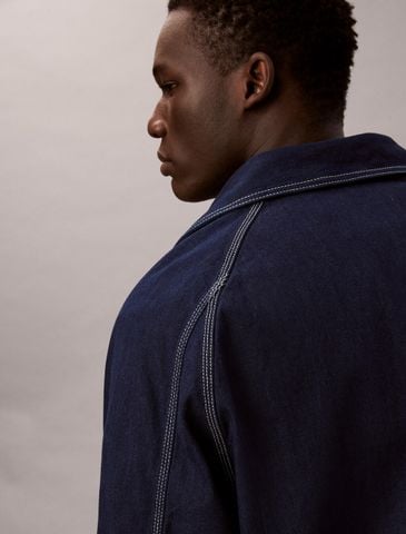 Calvin Klein - Áo Khoác Jean Nam Denim Darted Workwear Jacket