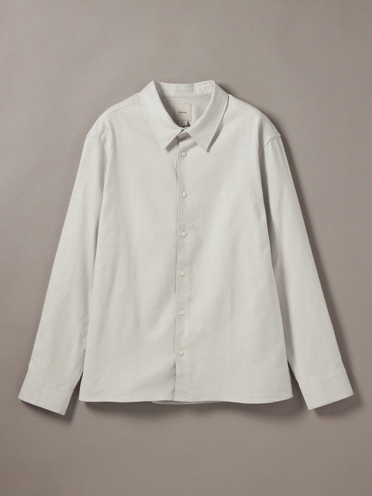 Calvin Klein - Áo sơ mi tay dài nam Melange Flannel Relaxed Button-Down Shirt