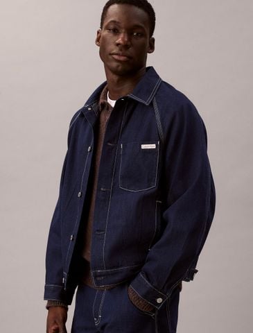 Calvin Klein - Áo Khoác Jean Nam Denim Darted Workwear Jacket