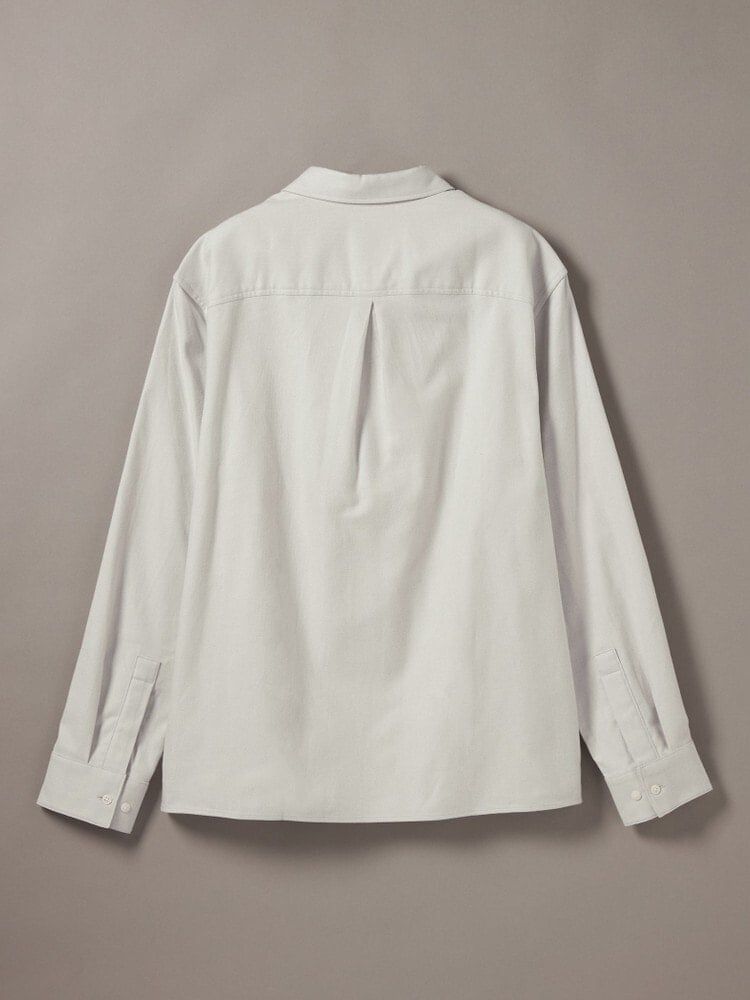 Calvin Klein - Áo sơ mi tay dài nam Melange Flannel Relaxed Button-Down Shirt