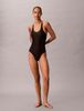 Calvin Klein - Áo liền quần thể thao nữ Monogram Logo Mesh Bodysuit
