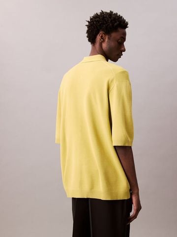 Calvin Klein - Áo polo dệt kim nam Tech Knit Boxy Polo Jumper - 4