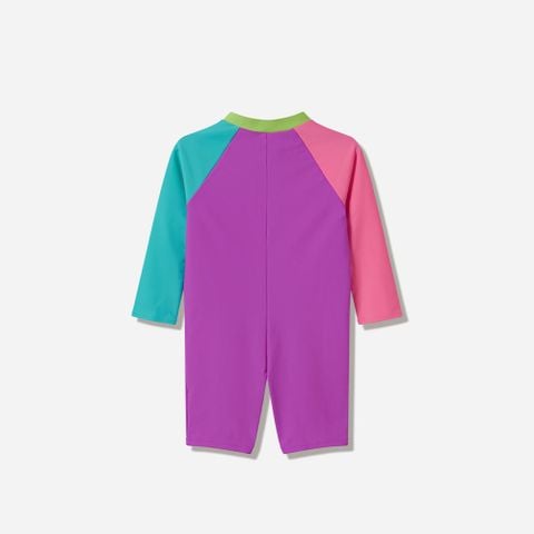 Speedo - Đồ Bơi Trẻ Em Sunprotect Long Sleeve Colorblock Zip Swimsuit - 3