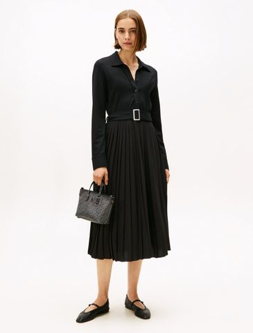 Tommy Hilfiger - Đầm nữ Interlock Mix Media Polo Dress