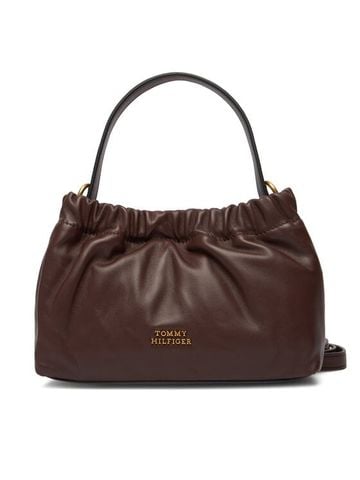 Tommy Hilfiger - Túi đeo chéo nữ Soft Leather Logo Plaque Crossbody Bag - Black