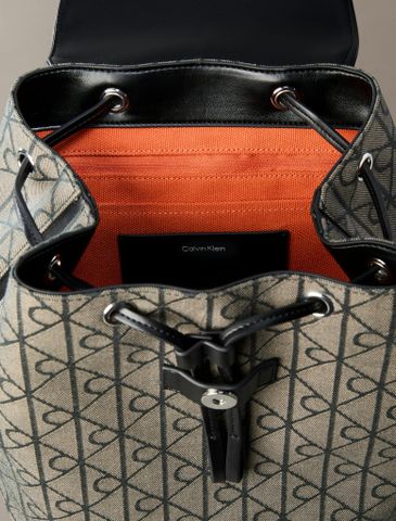 Calvin Klein - Ba Lô Nữ Emblem Logo Jacquard Flap Backpack