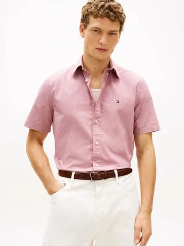 Tommy Hilfiger - Áo Sơ Mi Nam Tay Ngắn Regular Fit Houndstooth Short Sleeve Shirt