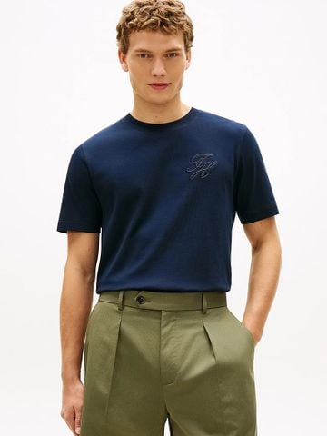 Tommy Hilfiger - Áo Thun Tay Ngắn Nam Tonal Logo Embroidery Crew Neck T-Shirt