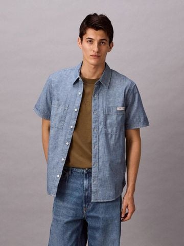 Calvin Klein - Áo Sơ Mi Nam Chambray Classic Button-Down Shirt