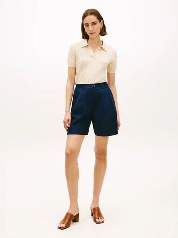Tommy Hilfiger - Quần Ngắn Nữ Linen Blend Wide Leg Shorts