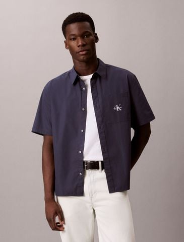 Calvin Klein - Áo Sơ Mi Nam Washed Cotton Poplin Relaxed Shirt