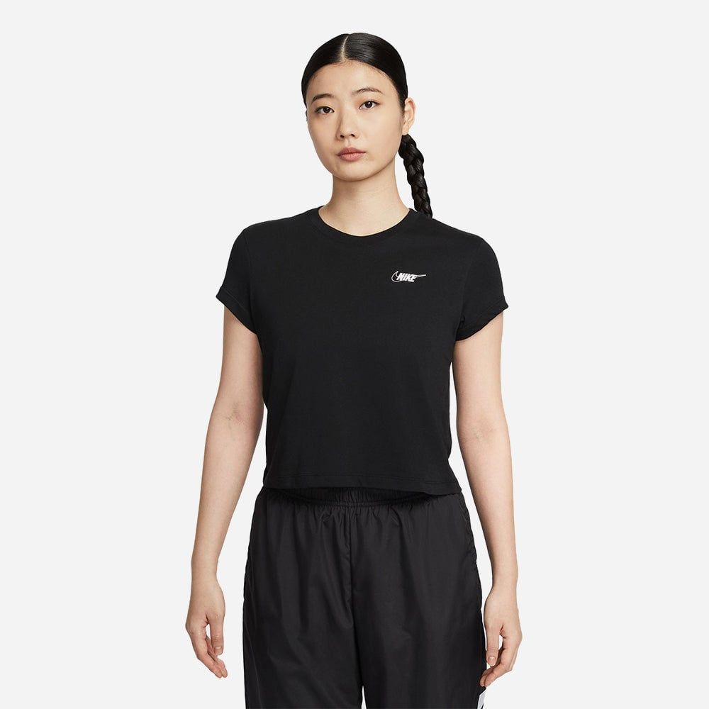 Nike - Áo thun thời trang thể thao Nữ Women's Nike Sportswear Club T-Shirt - Black