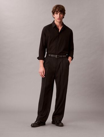 Calvin Klein - Áo sơ mi tay dài nam Emblem Jacquard Easy Shirt