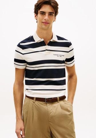Tommy Hilfiger - Áo Polo Nam Pique Multi Stripe Regular Polo