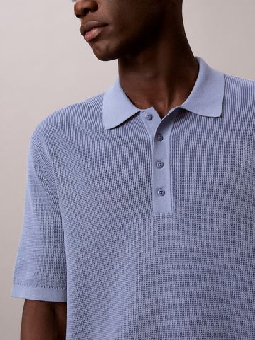 Calvin Klein - Áo Thun Có Cổ Nam Waffle Knit Polo Shirt