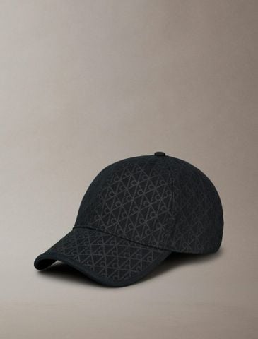 Calvin Klein - Nón nam Allover Monogram Logo Baseball Cap