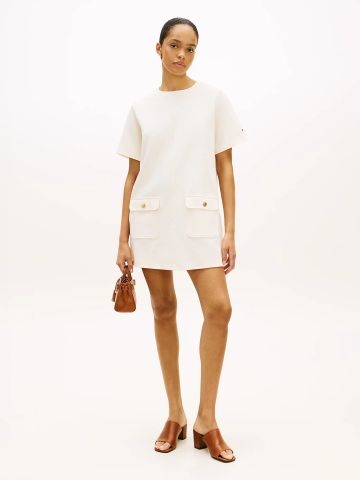 Tommy Hilfiger - Đầm Mini Nữ Gold-Tone Button Mini Shift Dress