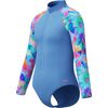 Speedo - Đồ Bơi Một Mảnh Bé Gái Print Long Sleeve Zip One Piece