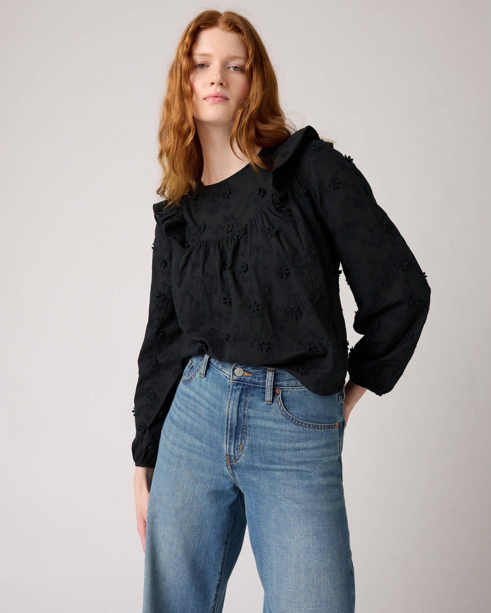 Levi's - Áo thời trang tay dài nữ Women's Mallory Blouse - Anthracite Night
