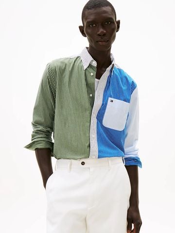 Tommy Hilfiger - Áo sơ mi tay dài nam TH Flex Colour-Blocked Relaxed Fit Shirt