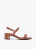 Tommy Hilfiger - Xăng Đan Nữ Leather Contrast Topstitch Block Heel Sandals