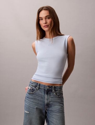 Calvin Klein - Áo Thun Ba Lỗ Nữ Refined Cotton Rib Tank