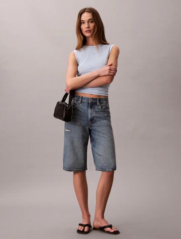 Calvin Klein - Áo Thun Ba Lỗ Nữ Refined Cotton Rib Tank