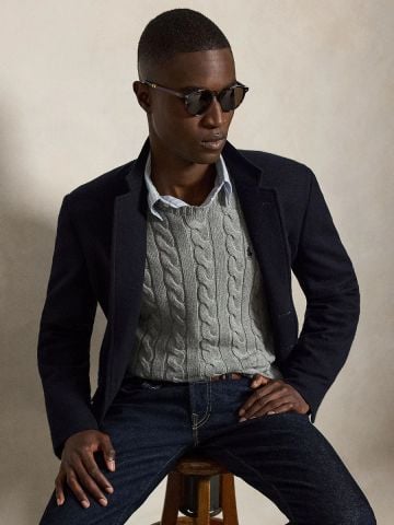 Ralph Lauren - Áo Len Nam Cable-Knit Cotton Sweater