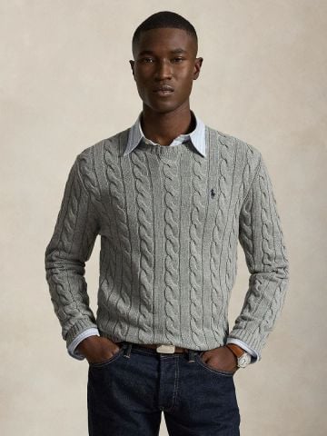 Ralph Lauren - Áo Len Nam Cable-Knit Cotton Sweater