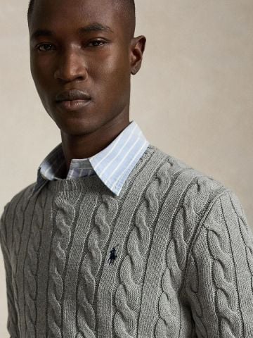 Ralph Lauren - Áo Len Nam Cable-Knit Cotton Sweater