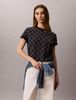 Calvin Klein - Áo Thun Tay Ngắn Nữ Classic Seasonal All Over Print Tee