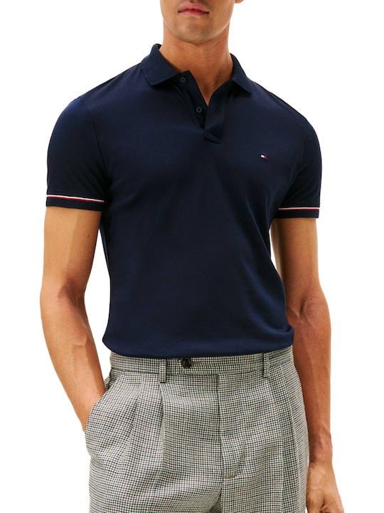Tommy Hilfiger - Áo thun có cổ polo tay ngắn nam Liquid Cuff Slim Polo